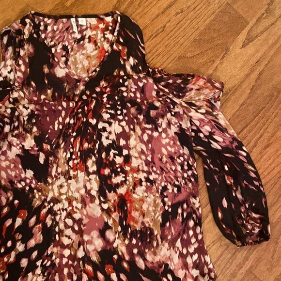 Cato silky shirt shoulderless long sleeved gathers at the wrist size M - Picture 2 of 8